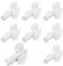 ANOMM 8 Paar Weiße Handschuhe Baumwolle, Stoff Handschuhe Weiss Baumwollhandschuhe, Weiche Hautfreundliche Arbeitshandschuhe für den Umgang mit Münzen und Schmuckinspektionshandschuhe (XXL)