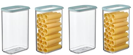 Mepal 4-teiliges Set Vorratsdosen mit Deckel - Lebensmittelbehälter Rechteckige - Küchenorganizer aus Kunststoff - Vorratsbehälter Luftdicht - 4 x 2000 ml - Nordic Green