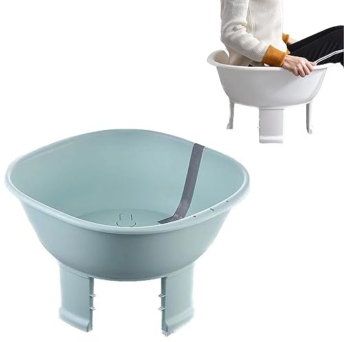 Sitz Badewanne,Hüftbadewanne für Hämorrhoiden,Sitzbad-Set für Damen und Herren,breitere Sitzfläche,tiefere Schüssel (green)