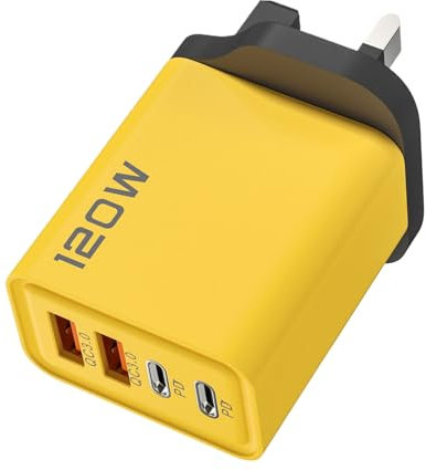 Ahuuen Chargeur Murale | Bloc de Charge Rapide 4 Ports - Adaptateur Double PD et USB Compact Stable pour Maison, Voyage et Gadgets