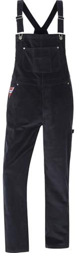 Jan Vanderstorm Herren Latzhose Kearon mit vielen Taschen | Elastikeinsätzen | Baumwoll-Mischung | große Größen L-7XL dunkelblau, 58