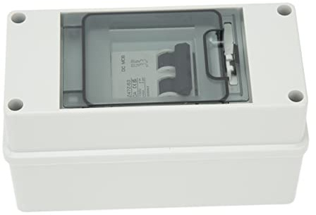 Elprico DC MINI Circuiter Interruptor de Desconexión IP65 Solar PV Separado DC1000V 20A para el Conectado de la Cuadrícula Solar del Panel, Placa de Cobertura Transparente, Material PA66