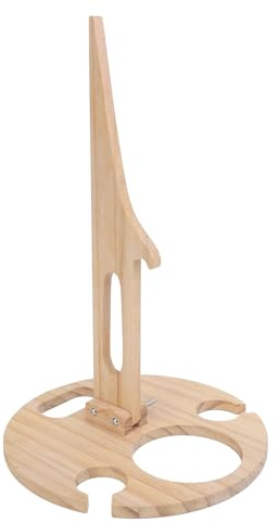 Hamwesh Table à Vin, Table de Pique-Nique Extérieure Légère et Portable, Pliable en Bois Robuste avec Support de Verre à Vin et Porte-Bouteille pour Pique-Nique, Camping, Plage, Barbecue