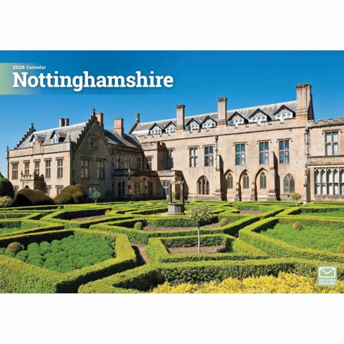 Nottinghamshire A4 Calendar 2026, Wall Calendars, Month To View, Travel, Gift