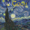 Graphique 2024 Van Gogh Mini-Wandkalender | 17,8 x 17,8 cm | dickes Papier | Heim- und Büro-Organizer | großes Monatsraster | 3 Sprachen und markierte Feiertage | 4-Monatsvorschau für 2025
