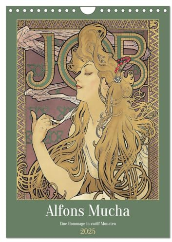 Alfons Mucha - Eine Hommage in zwölf Monaten (Wandkalender 2025 DIN A4 hoch), CALVENDO Monatskalender: Alfons Muchas Plakatkunst: Ein Jahr voller Schönheit und Stil. (CALVENDO Kunst)