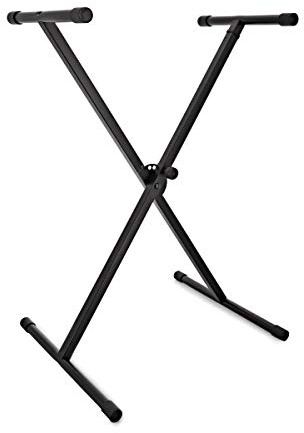 gear4music X-Frame Keyboard Stand | Multiple Height and Width Positions, Flat-Fold Compact Design, Rubber Grips Protect Equipment, Robust Tour-Ready Build