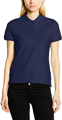 FRUIT OF THE LOOM Women's Premium Polo Shirt, Navy, L UK