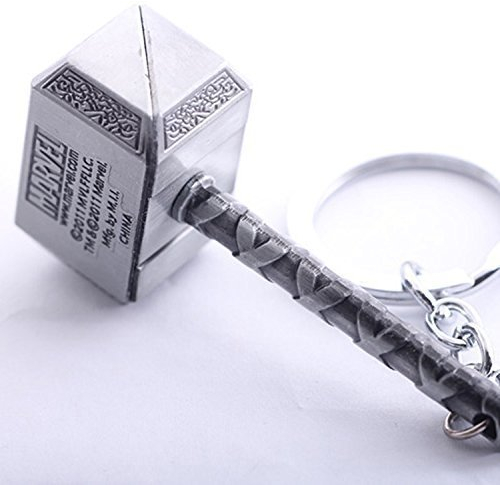 N10BD Marvel Avengers Thor's Hammer Large Pewter Keyring (Grey)