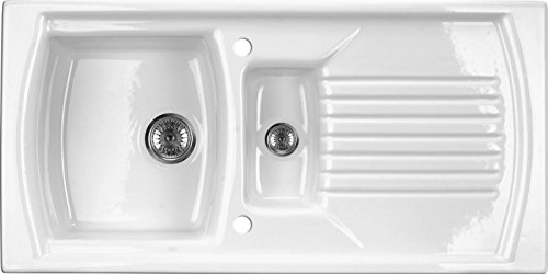 Keramikspüle Küchenspüle Keramik Spülbecken Weiss ZCL 651N