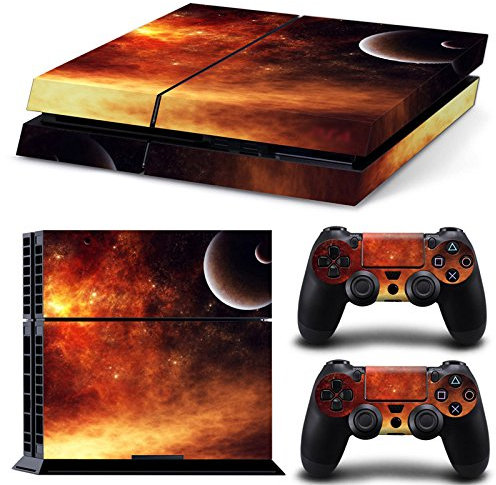 Morbuy PS4 Skin Vinyl Autocollant Decal Sticker pour Playstation 4 Console + 2 Dualshock Manette Set Skins (Lune)