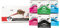 Nasara Taping kinesiologico set con 2x blu e rosa 1x nero e verde.Taglia 5cmx5m