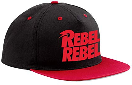 Band Merchandise David Bowie Snapback Cap - Red Rebel Rebel
