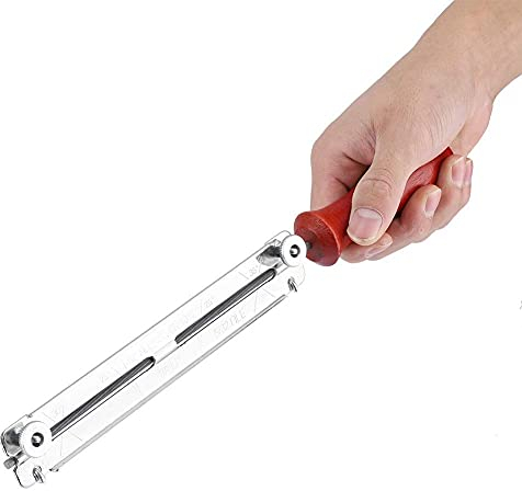 Fdit Kit di limatura per motosega a catena, kit di strumenti per affilare e limare con manico in legno duro, 4/4,8/5,5 mm (4 mm)