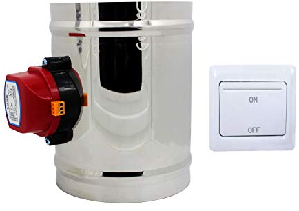 1 Stück 220v HVAC absperrklappe elektrisch drosselklappe lüftung lüftungsklappe elektrisch Durchmesser 80 100 125 150 200 250 300 250 400 mm (Höhe 190mm + Außendurchmesser 150mm)