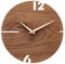 huamet Wanduhr Holz PUHR aus Nussholz, rund - einzigartiges Design, geräuschlos ohne Ticken - Qualitätsprodukt Made in Südtirol - CH10-B-00