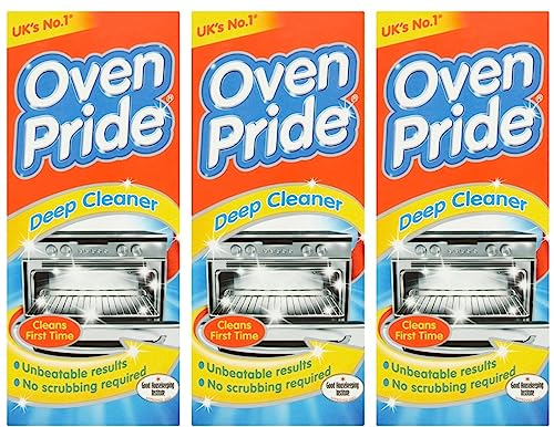 3 X Oven Pride Complete Oven Cleaning Kit 500ml Includes Bag for Cleaning Oven Racks