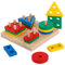 Afunti Spielzeug aus Holz, Formen zum Sortieren, Stapeln, Holzsammlungsspiel, Sortierer, Form Brain Teaser, Puzzles Building Block