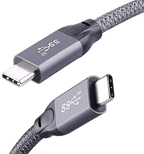QCEs USB C to USB C 3.2 Gen 2 Cable, 6.6Ft USBC Monitor Cable 100W PD Charging, 20Gbps Data for USB4/Thunderbolt 3/4 Compatible with MacBook Pro/Air, iPad, Galaxy S23, Brio 4K Webcam
