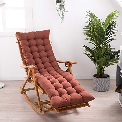 LINGRUI Dicke gepolsterte Hochlehner-Auflage für Garten-Sonnenliege, weiche Matratze, Sitzpolster für Reisen, Camping, Kaffee, 170 x 48 cm