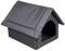 Elegant Hundehöhle, Hundehütte | Größe XL: 44 x 55 x 43 cm | Farbe: Schwarz - Muster: Pfoten | Hundehaus für mittlere und Große Hunde | Katzenhaus, Katzenhöhle