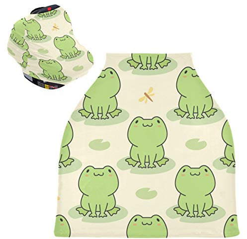 Babyschalen-Baldachin mit niedlichem Frosch-Motiv, atmungsaktiv, für Jungen und Mädchen