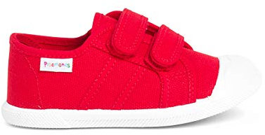 Pisamonas Zapatillas Niños Lona Cinta Adhesiva Talla 32 Color Rojo