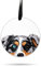 WIRESTER Hängende Ornamente für Weihnachtsbaum, Feiertage, Party, Auto, Zuhause, Bürodekoration, groß, 7,6 cm Acryl, fertig zum Aufhängen, Ornament Merle Aussie Australian Shepherd Dog