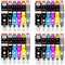 Amaprint 24 XL Patronen kompatibel mit Canon PGI 525 CLI 526 passend für Pixma MG6120 MG6150 MG6200 MG6250 MG8120 MG8150 MG8200 MG8240 MG8240 MG8250