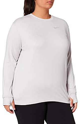 NIKE Elemento DF Maglia di Tuta, Argento Lilla/Venezia/Htr/Reflec, S Donna