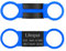 Uiopa Chapa Perro Grabada, 2Pzs Etiquetas de Identificación de Mascotas Personalizadas Acero Inoxidable de Placa Chapas para Perros Gatos Mascota Collar, Grabada Nombre Número de Teléfono (Azul, L)