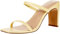The Drop Damen Avery Square Toe Two Strap High Heeled Sandalen - Pastellgelb - Gr. 40 EU