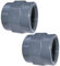 AERZETIX - C52003 - Set di 2 manicotti filettati 1 1/4''x1 1/4'' - in plastico femmina-femmina per avvitare - raccordo a pressione diritto per tubi 16 bar