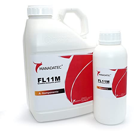 MANADATEC Epoxidharz Set FL11M transparent - Gießharz glasklar - für Formen bis 2 cm: Schmuck, Modellbau, Versiegelung, Beschichtung - schlagfest & geruchsarm - 7,5 Kg - Epoxy Resin mit Härter