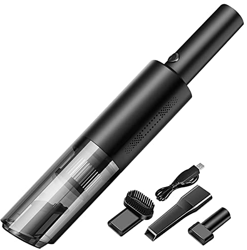 Sichler Haushaltsgeräte Mini Akku Staubsauger: Kompakter Akku-Handstaubsauger mit HEPA, 6 kPa, 120 W, 475 g, USB (Mini Handstaubsauger, klein, Haarentfernung)