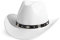 Gossifan Cowboy-Hut für Damen und Herren, Fedora-Hut mit Gürtel, B-black Gürtel, Weiß, Medium