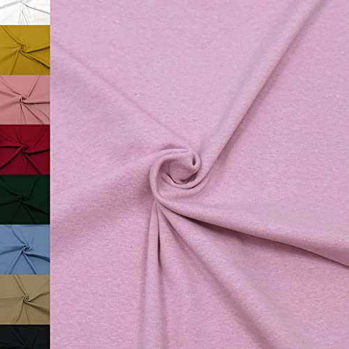 MAGAM-Stoffe Noah Bündchenstoff Feinstrick uni Oeko-Tex Meterware 50cm (33. Rosa meliert)