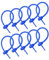 Sourcing Map Reusable Silicone Zip Ties, 6 Inch Cable Ties, Dark Blue Pack of 12