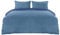 Utopia Bedding Bettwäsche Set - Mikrofaser Bettbezug 230x220 cm + 2 Kissenbezüge 50x75 cm - Marineblau/Hellblau