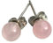 Edelstein Perlen Ohrstecker | 6mm | in Samtsäckchen | verschiedene Varianten | Ihre Energie immer dabei (Rosenquarz-rosa)