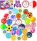 ENCOUN 30 Stück Flummis, 32mm Flummies für Kinder, Flummis Kindergeburtstag, Farben Hüpfbälle, Vielfalt Flummi Set, Kindergeburtstag Gastgeschenke, Pinata Adventskalender Füllung