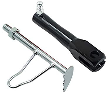 VUIUYOIES Universeller Motorrad Anti Rutsch Ständer, Ersatz für Roller, verstellbarer Seitenständer, Motorräder, modifiziertes Zubehör, Schwarz