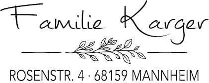 stempelshop4you – Adress-Stempel #233 | Adressstempel Familie | Name | Umzug | Geburtstagsgeschenk | Adresse | Geschenk personalisiert | Gräser | Blatt
