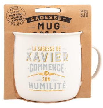 Mug Nomade - Mug à thé et café personnalisé Xavier - Cadeau pour Homme