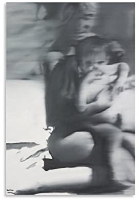 LIANGSHUANG Poster mit abstrakter Malerin Gerhard Richter, Frau mit Kind, Gemälde auf Leinwand, Wandkunst, Poster, Rollbild, Wanddekoration, Heimposter, 50 x 75 cm