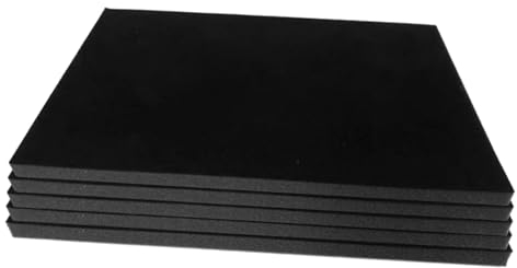 Fonowx 5 x Ringpolster mit 100 Fächern, Schmuckhalter-Einsätze, Schmuckkästchen-Pads für die Ringpräsentation im Einzelhandel, Schwarzer Schwamm