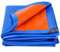 Tarpaulin 3 x 4 m Waterproof Heavy Duty 130GSM Tarp Sheet Cover with Eyelets for Garden Furniture, Pool, Car, Truck - Blue & Orange