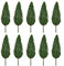 Lot de 10 arbres miniatures en plastique pour paysages de trains - 15 cm