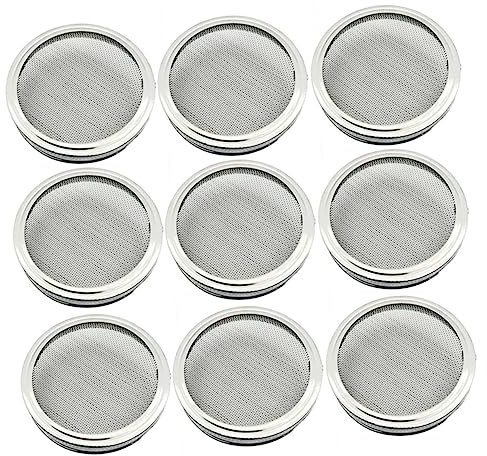 POPETPOP 9St sprießen kann Metall Tablett loser Blatttee keimgerät Teilt bio keimsprossen Keimsieb für Einmachgläser Keimglas Siebdeckel Pflanze Einmachglas Filtersieb Suite Startseite