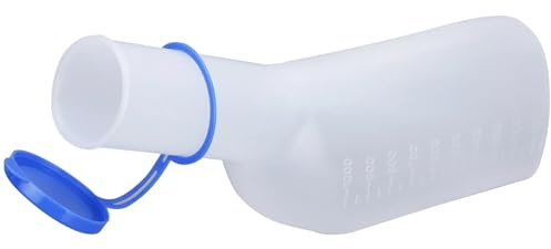 SRTSTR 1000ml Urinoir Homme Portable Urinal Homme Pistolet Urinoir pour Homme avec Couvercle Bouteille Urinoir Homme Bouteille D'urine en Plastique Urinaux Bouteilles D'urine pour Hommes